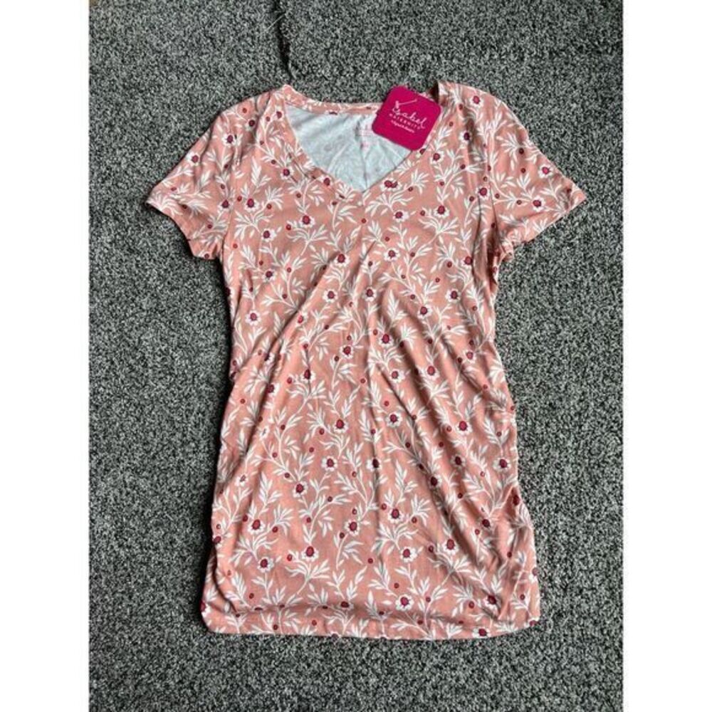 NWT Isabel Maternity women's floral print short sleeve shirt size‎ small